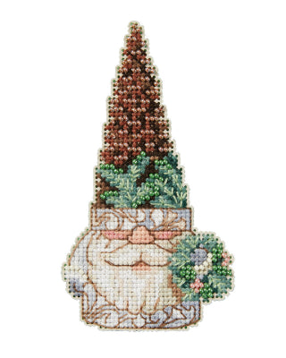 Pinecone Gnome by Jim Shore - Beaded Cross Stitch Kit